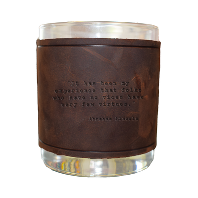 Rocks Glasses with Leather Sleeves