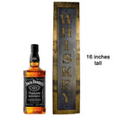 Reclaimed Barrel Stave Wall Sign with Metal Whiskey Cutout-2