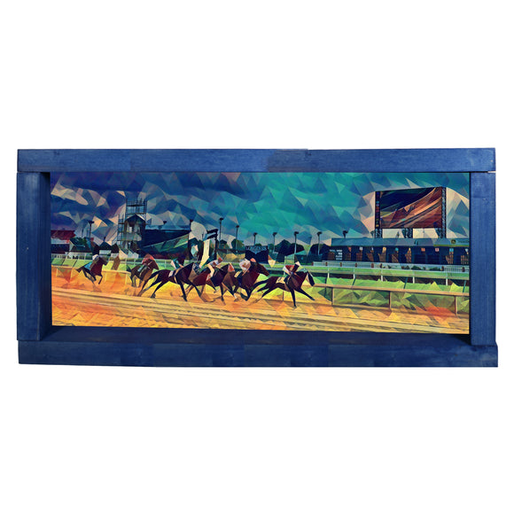 Derby Vintage Race Deco Long Shadowbox Art