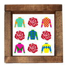 Derby Silks and Roses Shadowbox Art-1