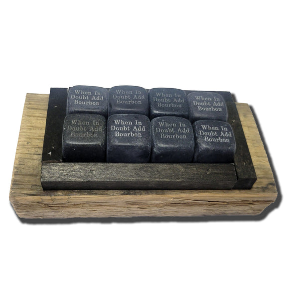 When in Doubt Add Bourbon Whiskey Stones and Stave Set