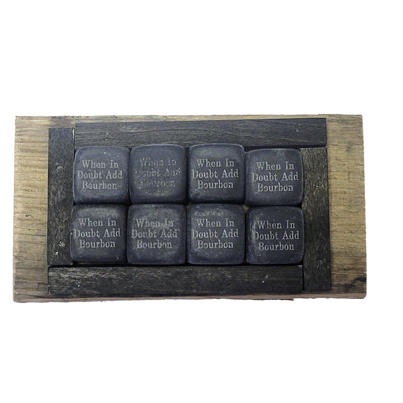 When in Doubt Add Bourbon Whiskey Stones and Stave Set