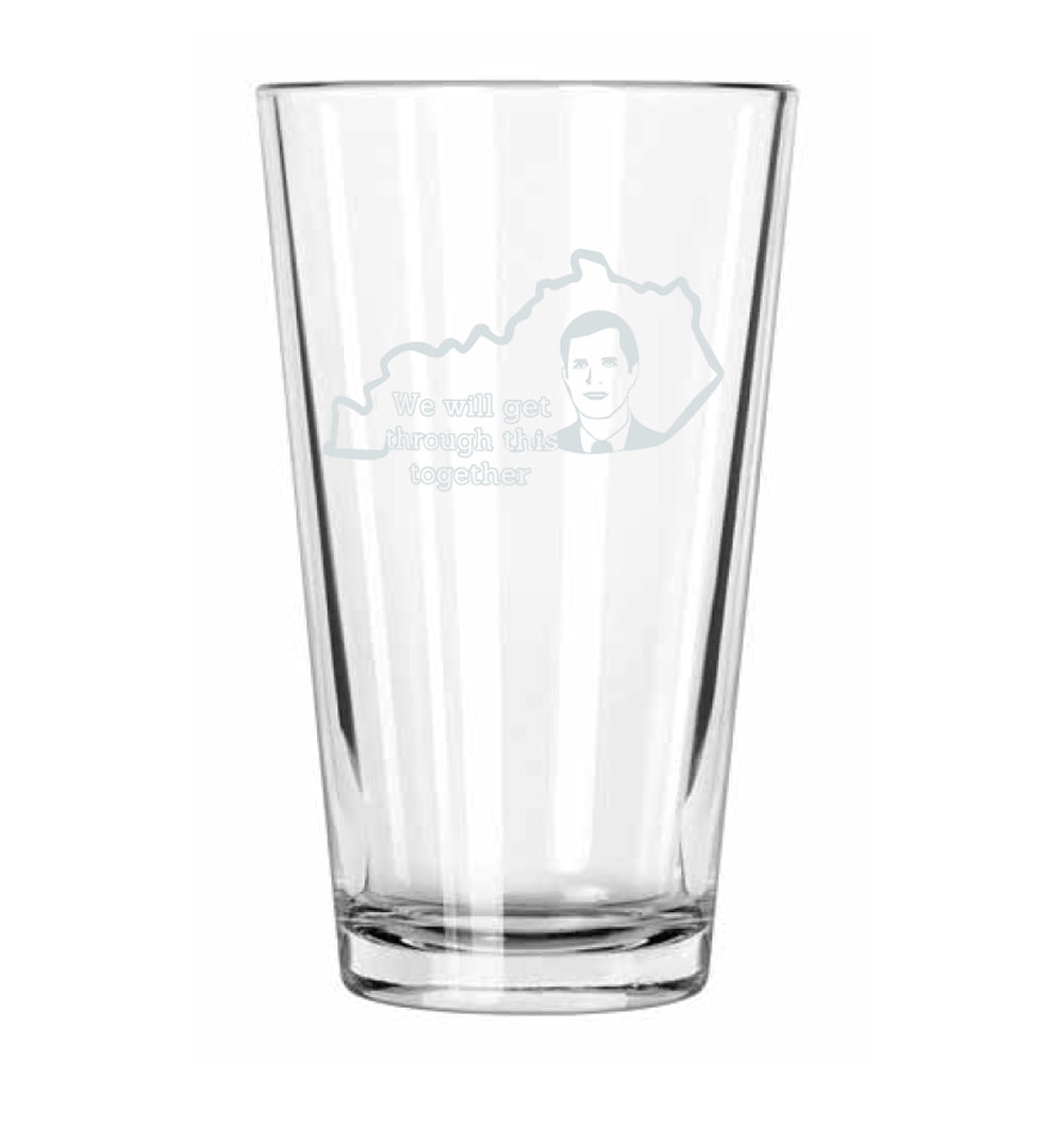 Andy Beshear We Will Get Through This Together Pint Glass