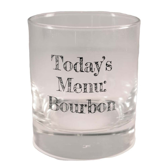Today's Menu Bourbon Rocks Glass