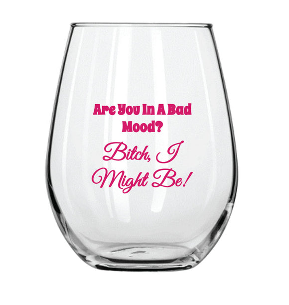 Women's Wine Socks and Are You In a Bad Mood Wine Glass Gift Basket
