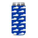 Blue and White Kentucky Shapes Slim Koozie-4