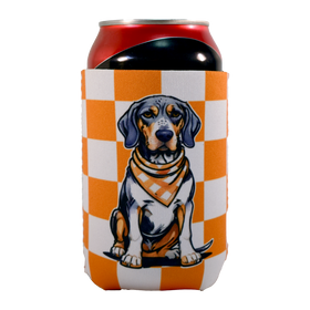 Tennessee Checkerboard Bluetick Coonhound Koozie