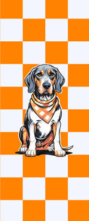 Tennessee Checkerboard Bluetick Coonhound Slim Koozie-4