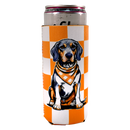 Tennessee Checkerboard Bluetick Coonhound Slim Koozie-1