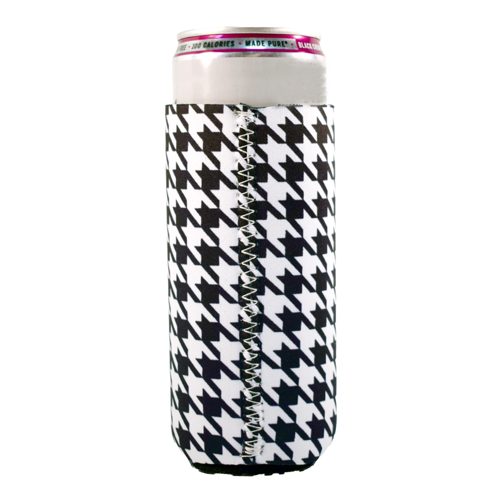 Houndstooth Print Slim Koozie