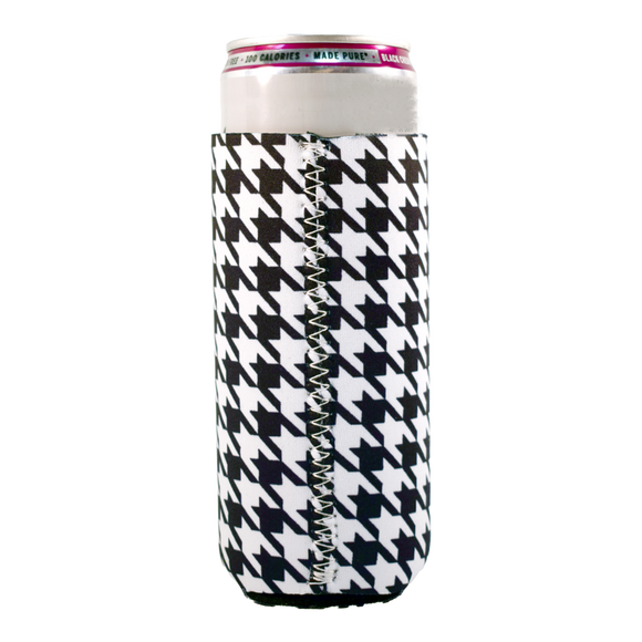Houndstooth Print Slim Koozie