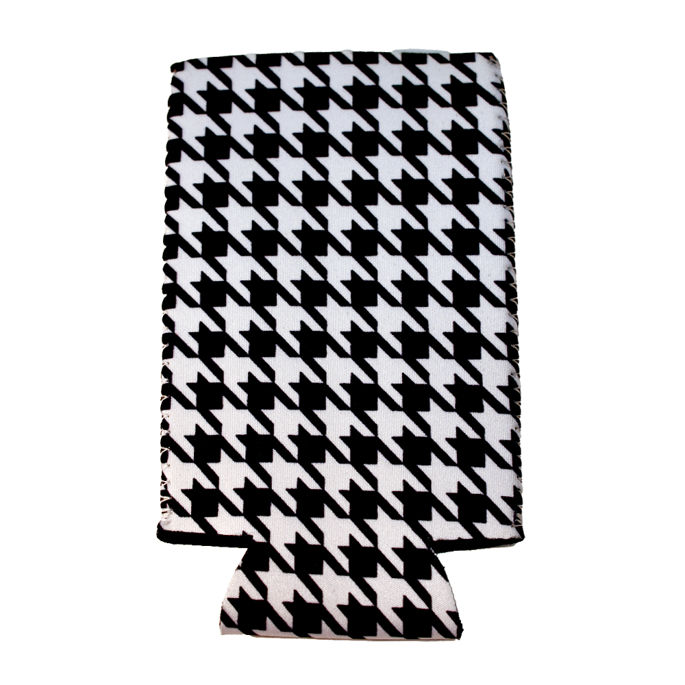 Houndstooth Print Slim Koozie