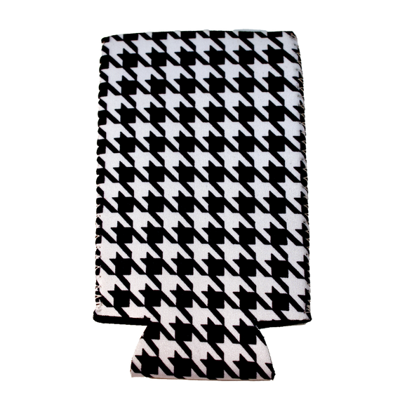 Houndstooth Print Slim Koozie