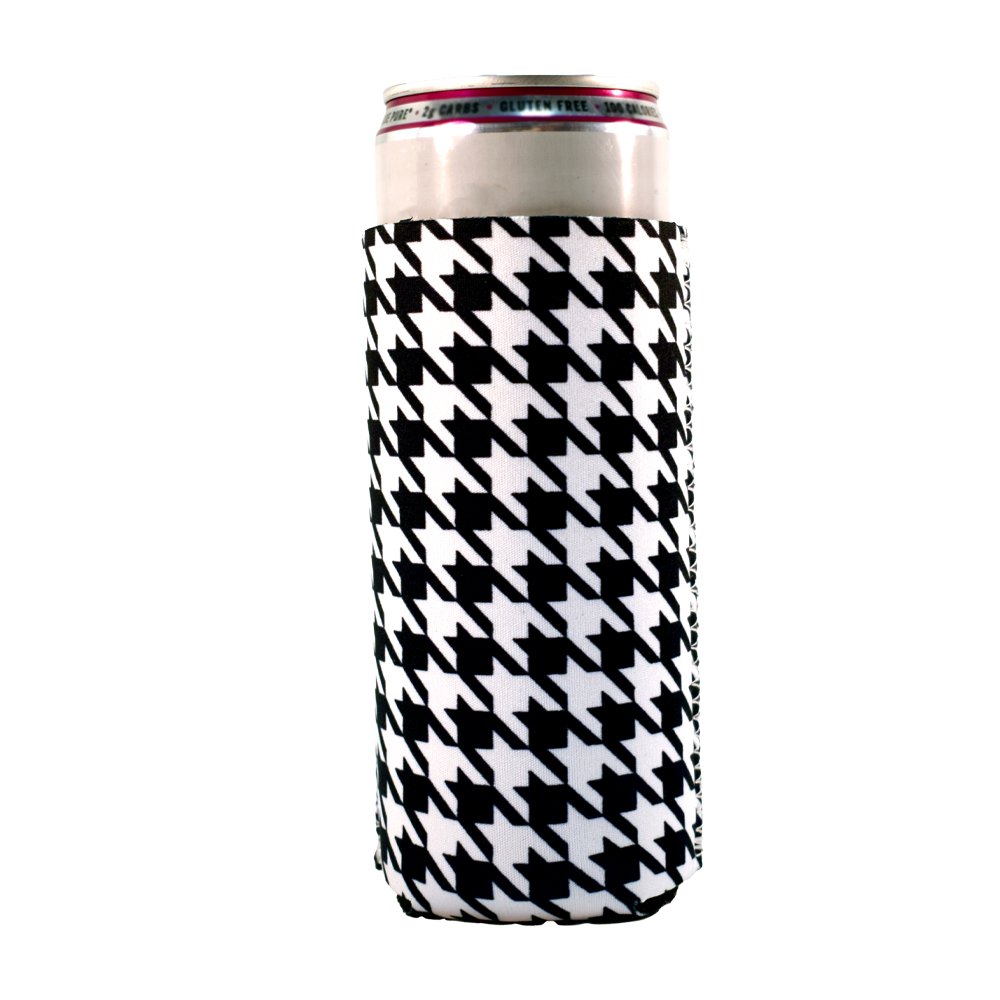 Houndstooth Print Slim Koozie