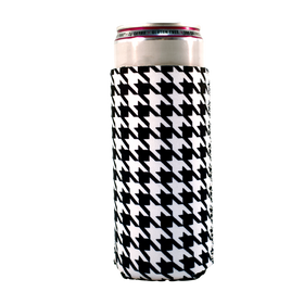 Houndstooth Print Slim Koozie