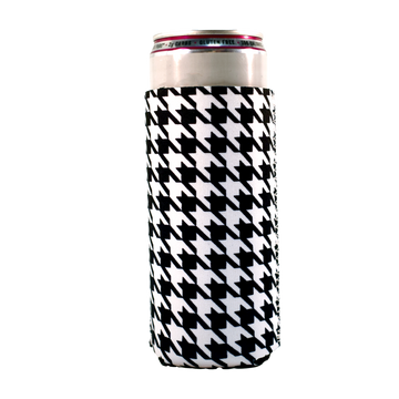 Houndstooth Print Slim Koozie