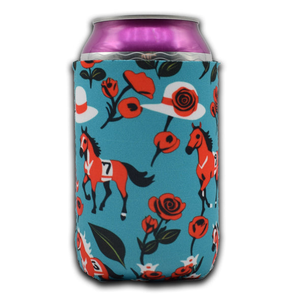 Derby Horses, Roses and Hats Koozie