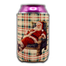 Santa Drinking Bourbon in Chair Koozie-1