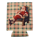 Santa Drinking Bourbon in Chair Koozie-3