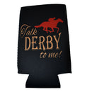Talk Derby to Me Slim Koozie in Black-3
