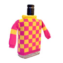 Derby Silk Pink and Yellow Checkerboard Bottle Sweater-2