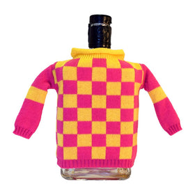 Derby Silk Pink and Yellow Checkerboard Bottle Sweater