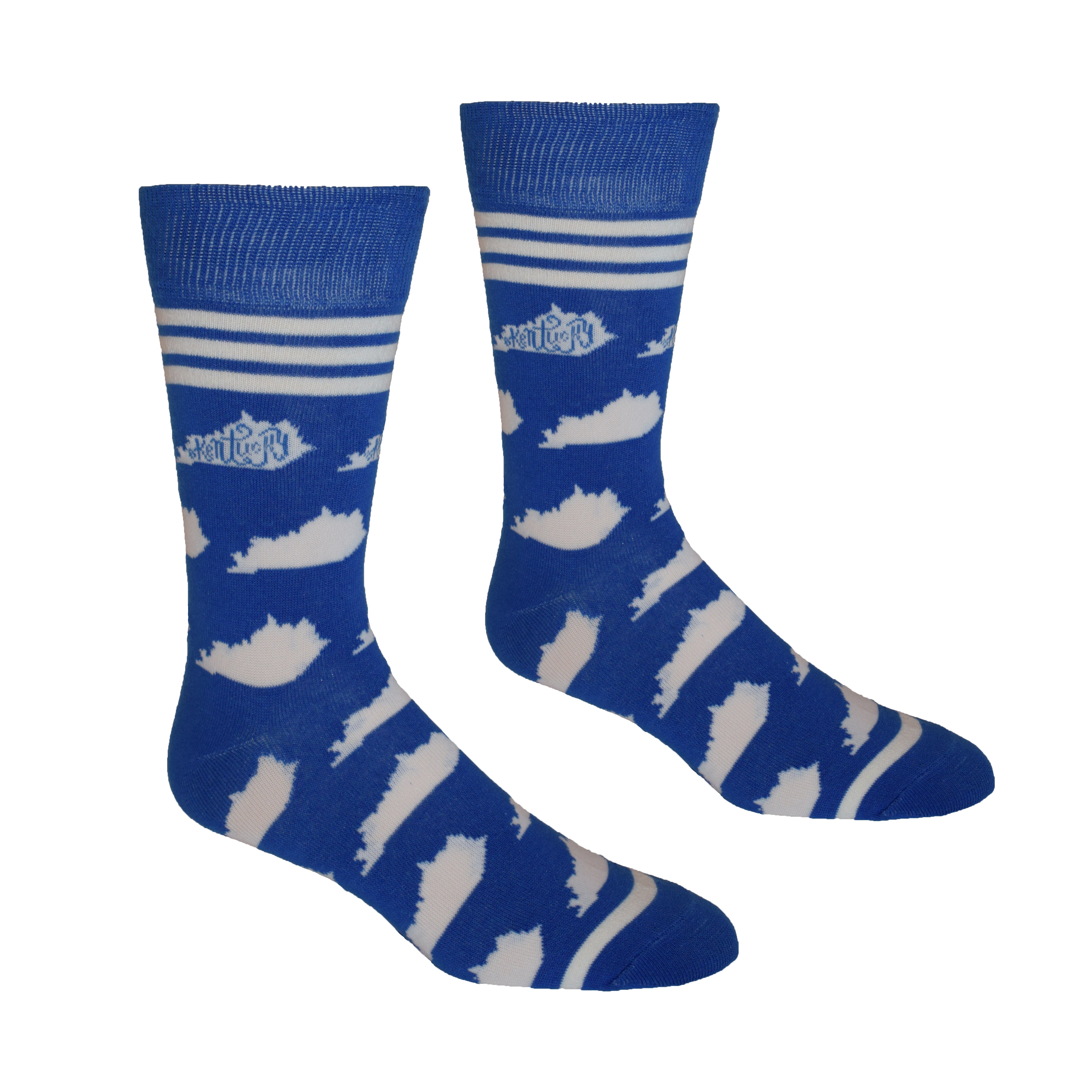 Kentucky Shapes in Blue and White