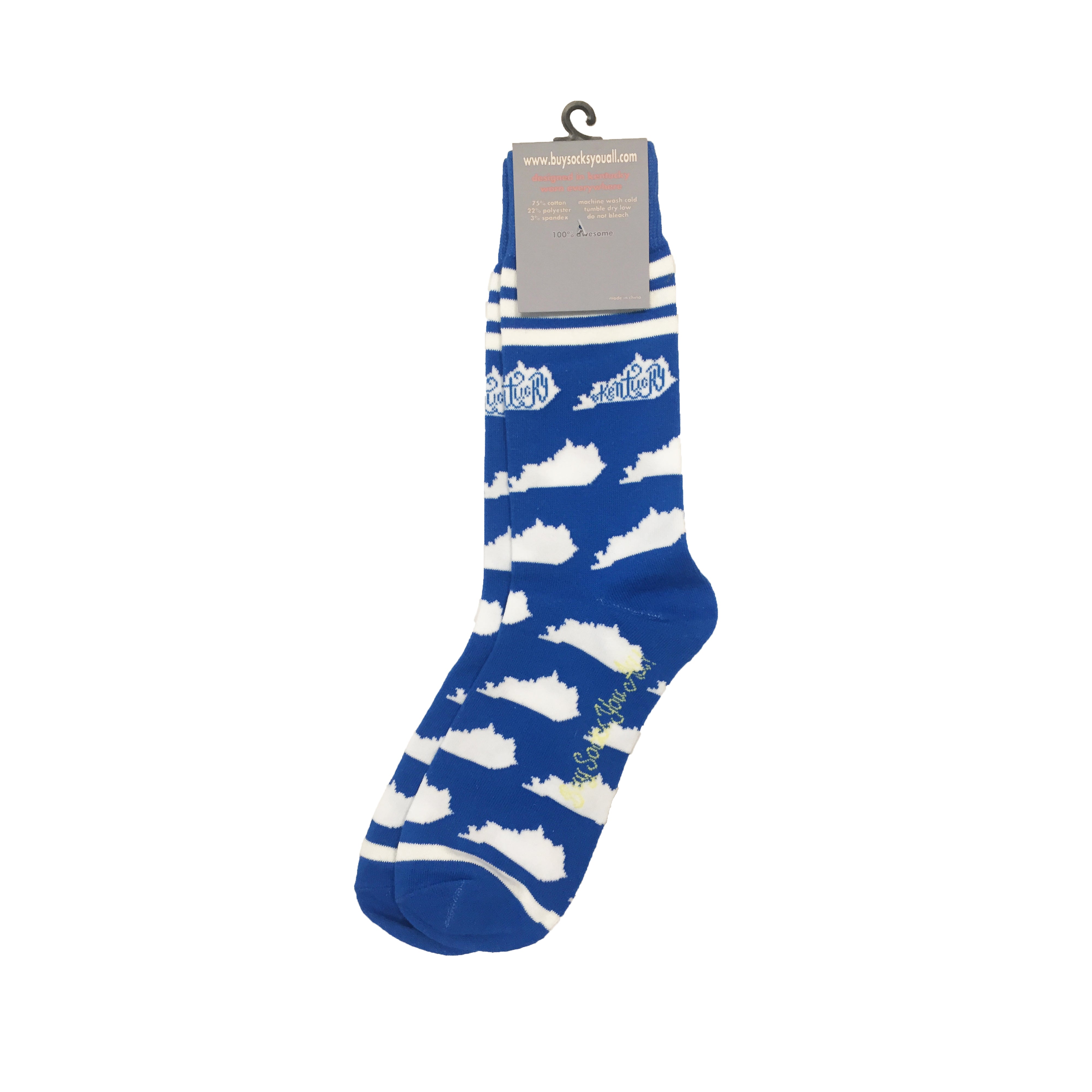 Kentucky Shapes in Blue and White