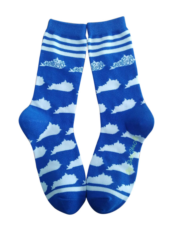 Kentucky Shapes in Blue and White