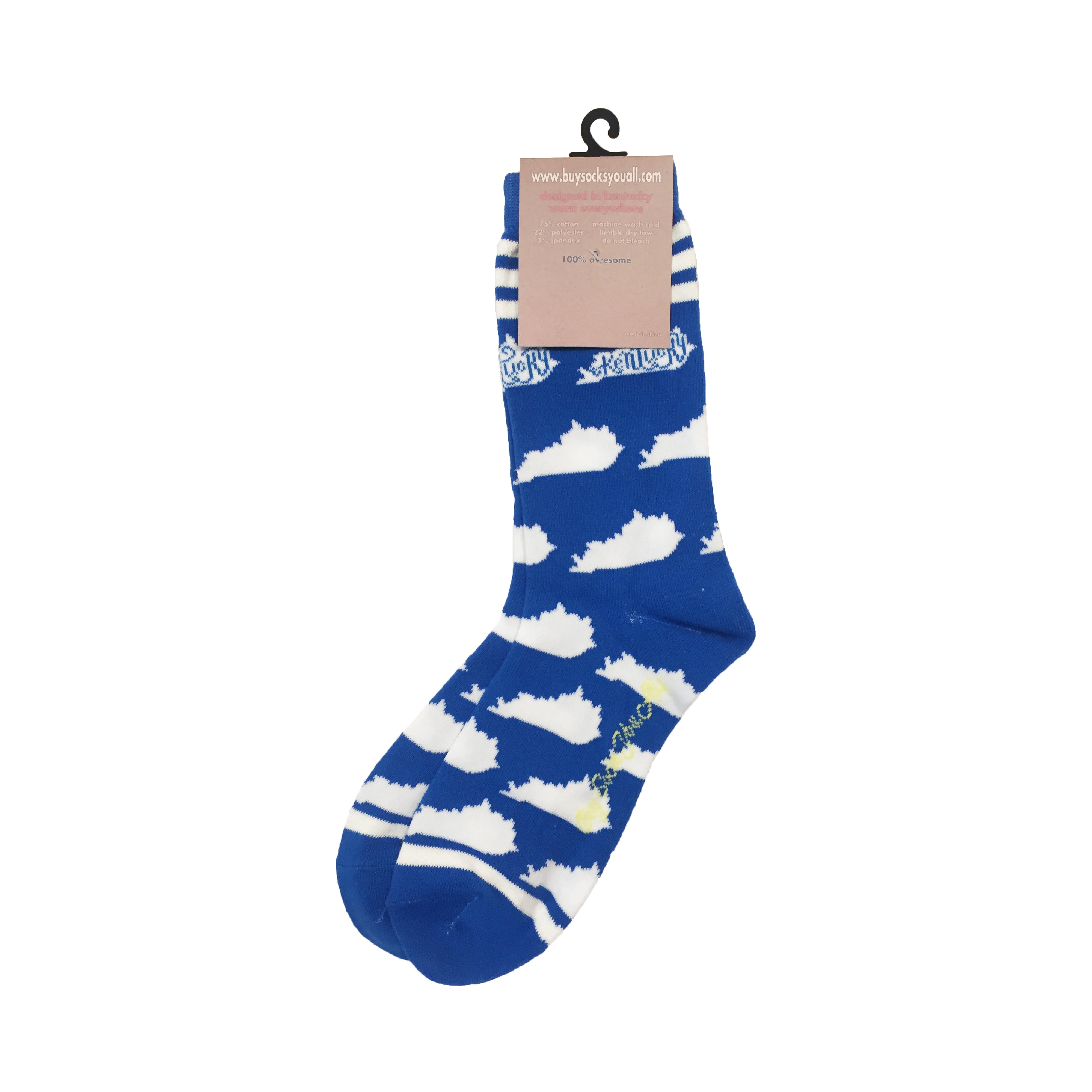 Kentucky Shapes in Blue and White