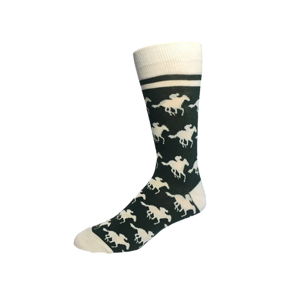 Derby Horses in Green and White