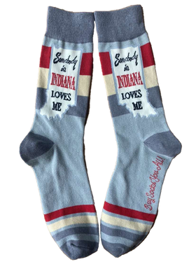 Somebody in Indiana Loves Me Men's Socks