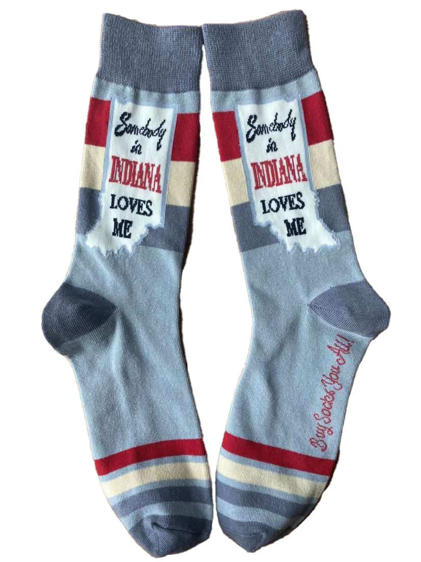 Somebody in Indiana Loves Me Men's Socks