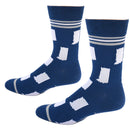 Indiana State Shapes Blue and White Men's Socks-3