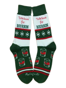 Tis the Season Sock with I Blame the Bourbon Rocks Glass Gift Basket-4