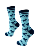 Horses in Blue and Navy Women's Socks-3