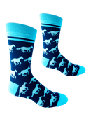 Horses in Light Blue and Navy-2