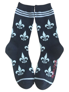 Fleur de Lis in Silver and Black