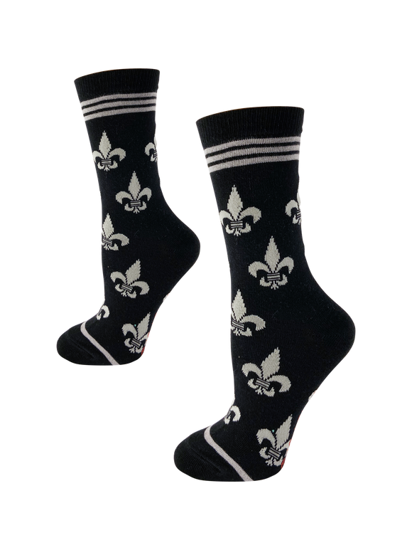 Fleur de Lis in Silver and Black