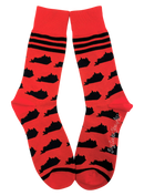 Red and Black Kentucky Sock with Kentucky Rocks Glass Gift Basket-5