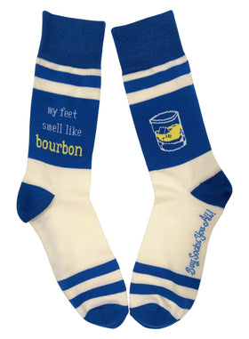 My Feet Smell Like Bourbon Blue and White