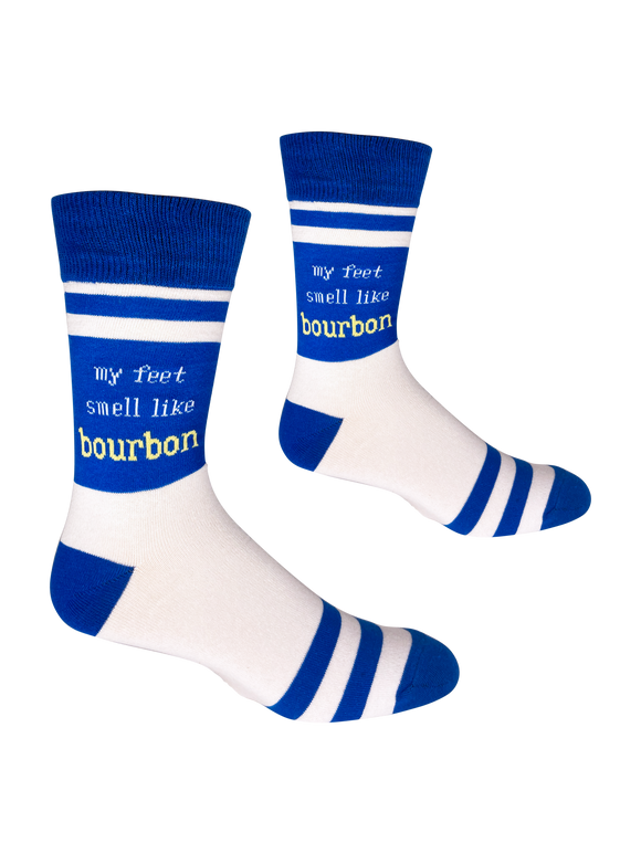My Feet Smell Like Bourbon Blue and White