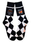 Fancy Bourbon Drinking Sock with Bourbon on Bottles Rocks Glass Gift Basket-4