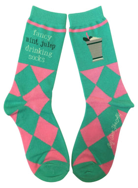 Fancy Mint Julep Drinking Socks