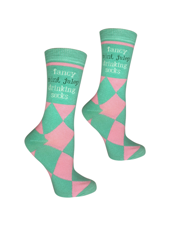 Fancy Mint Julep Drinking Socks