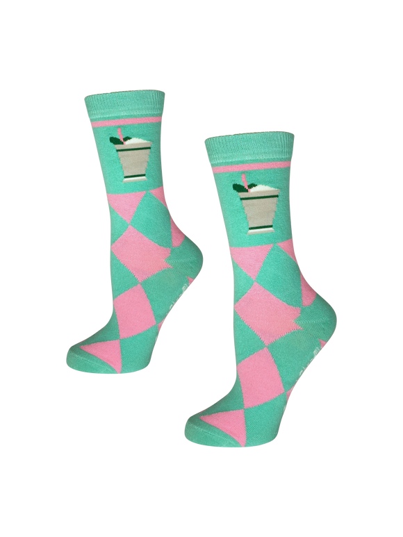 Fancy Mint Julep Drinking Socks