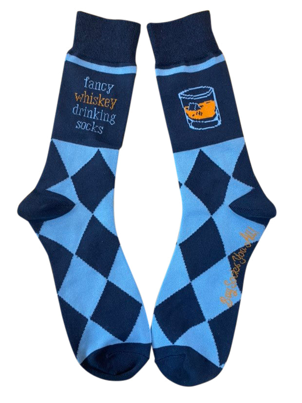 Fancy Whiskey Drinking Socks