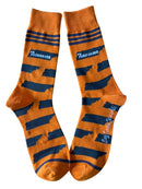 Tennessee Shapes in Orange and Gray Men's Socks-1