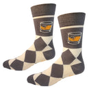 Bourbon Whiskey on the Rocks Argyle Drinking Socks-4