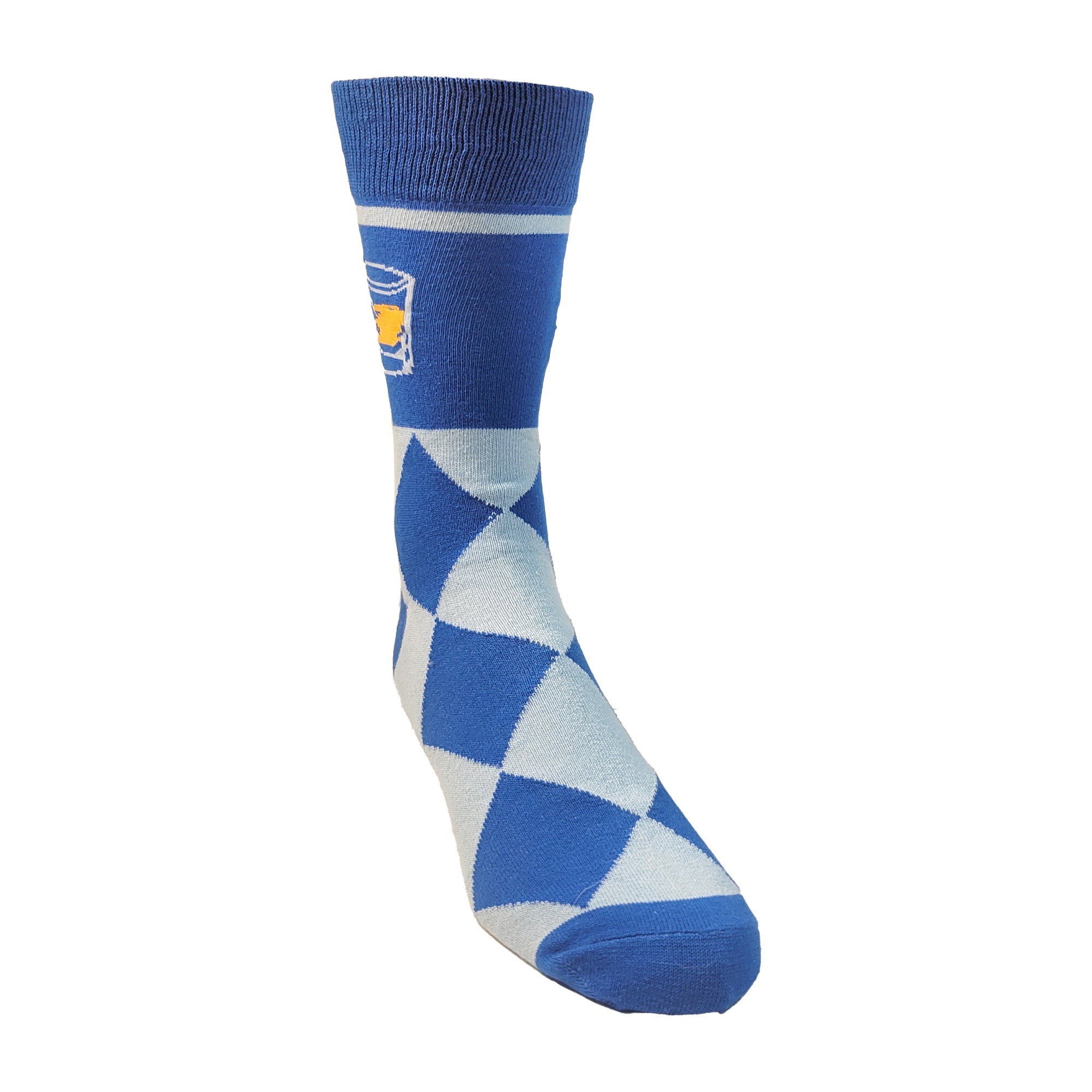 Bourbon Whiskey on the Rocks Argyle Drinking Socks